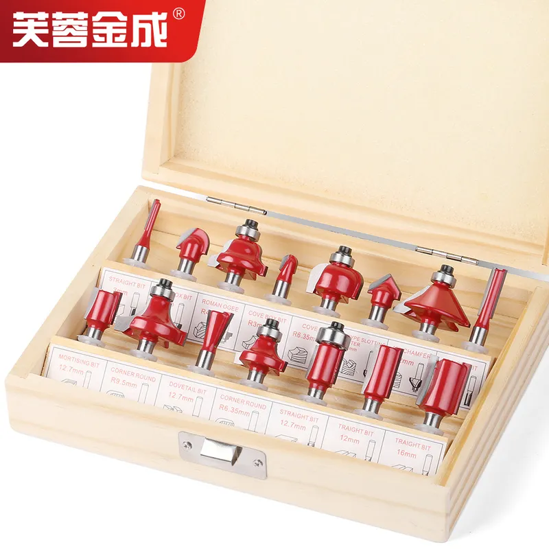 Cnc Router Bit - Professional 15 Piece Woodworking Router Bit