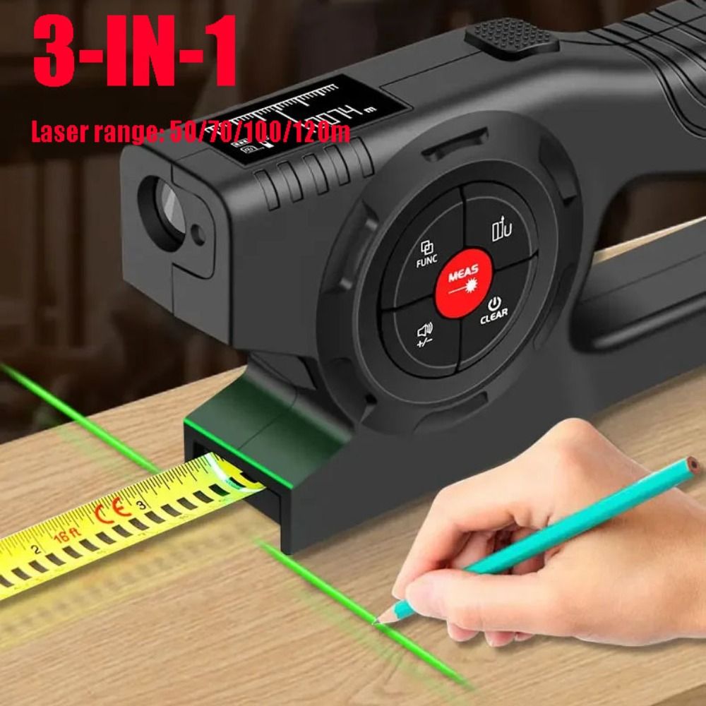 Industrial Laser Cleaning - 3-in-1 Laser Tape Measure Retractable Rechargeable