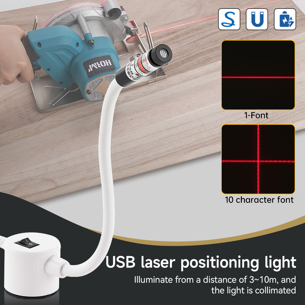 Industrial Laser Cutter - USB Powered Red Laser Light Sewing