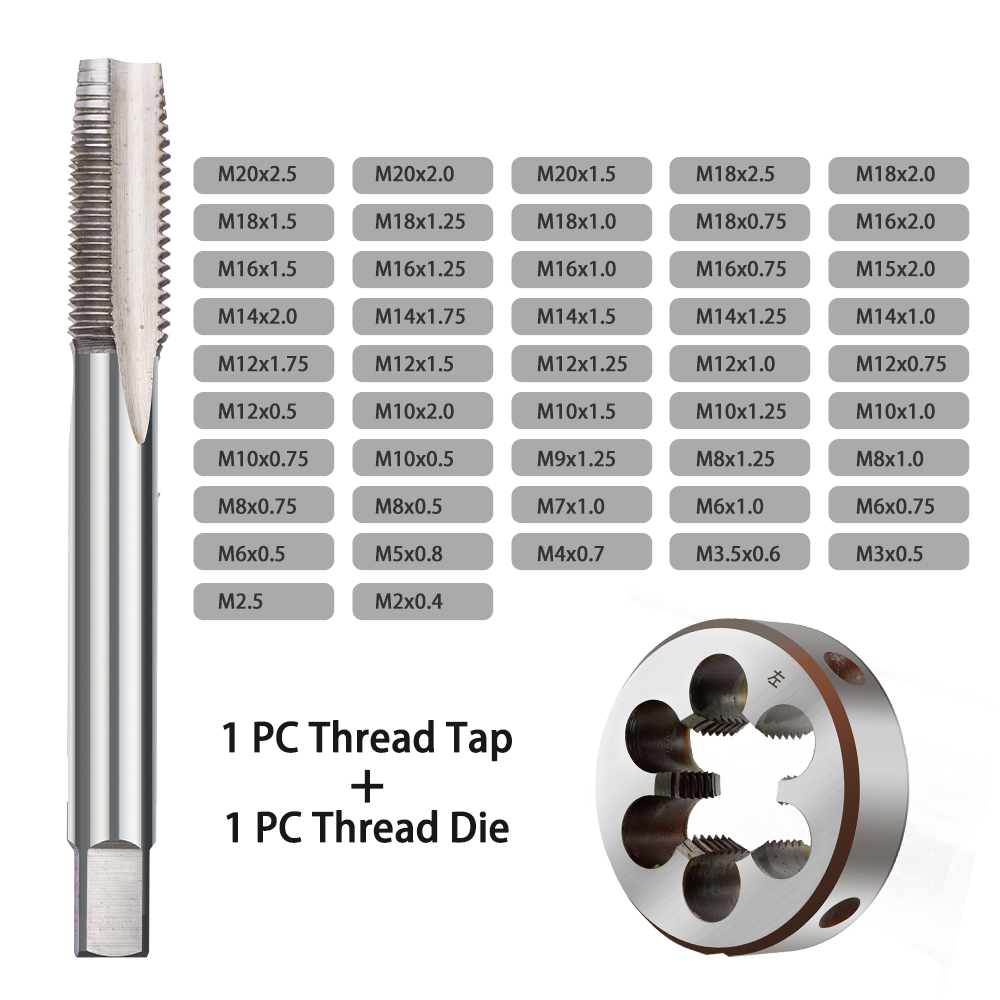 2pcs Left Tap Turn Tap and Die - огляд і ціна Cnc Router Bit