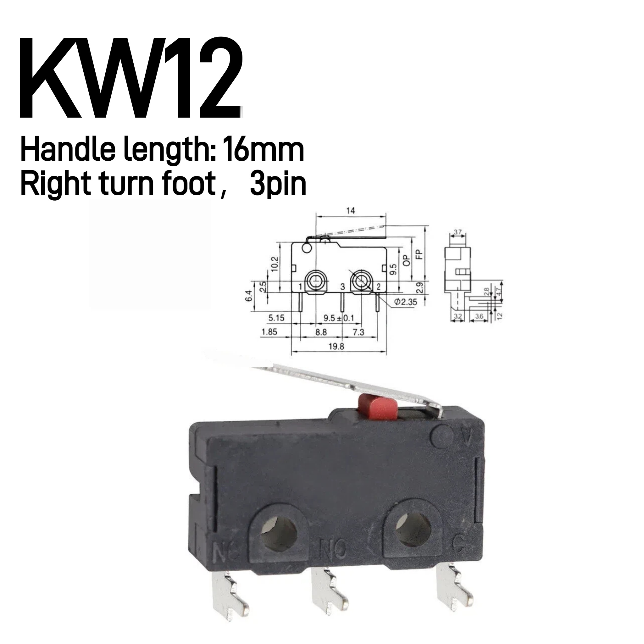 5-10-30pcs 5A 125V250V KW12 Tr - огляд і ціна Limit Switch Cnc