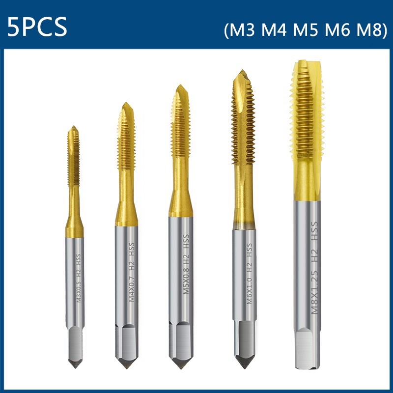 XCAN Metric Tap Set 5pcs M3 M4 - огляд і ціна Cnc Router Bit