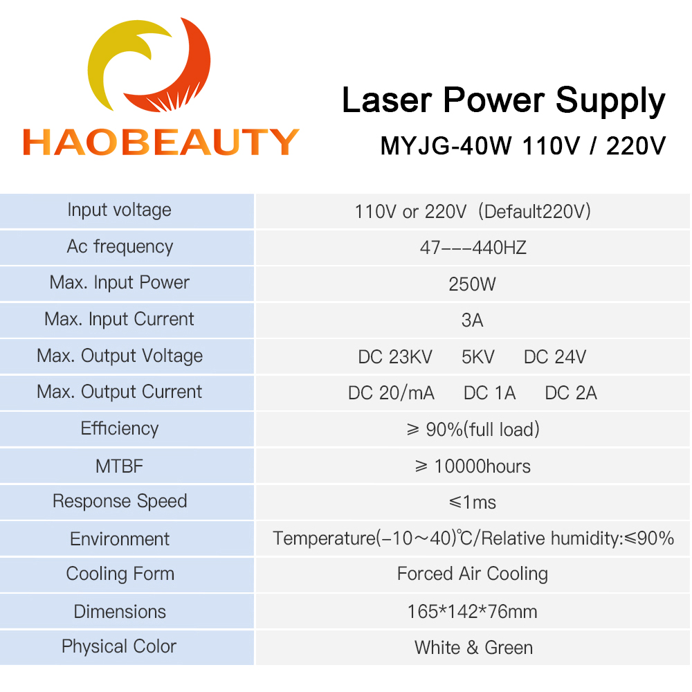 HAOBEAUTY MYJG-40 CO2 Laser Po - огляд і ціна Industrial Laser Cutter